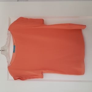 Alice + Olivia sheer silk blouse